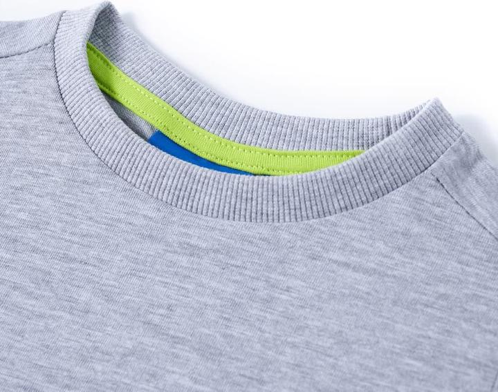 Produktbild vidaXL Kinder-Langarmshirt Grau Melange 128,Material: 95