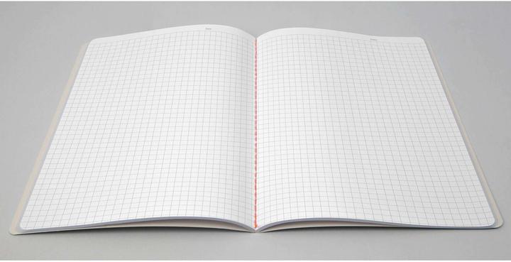 Actual product image Sigel 2 notebooks Linescape DIN A5 squared, light grey, neon-orange softcover 68 pages (A5, Checked, Soft cover)