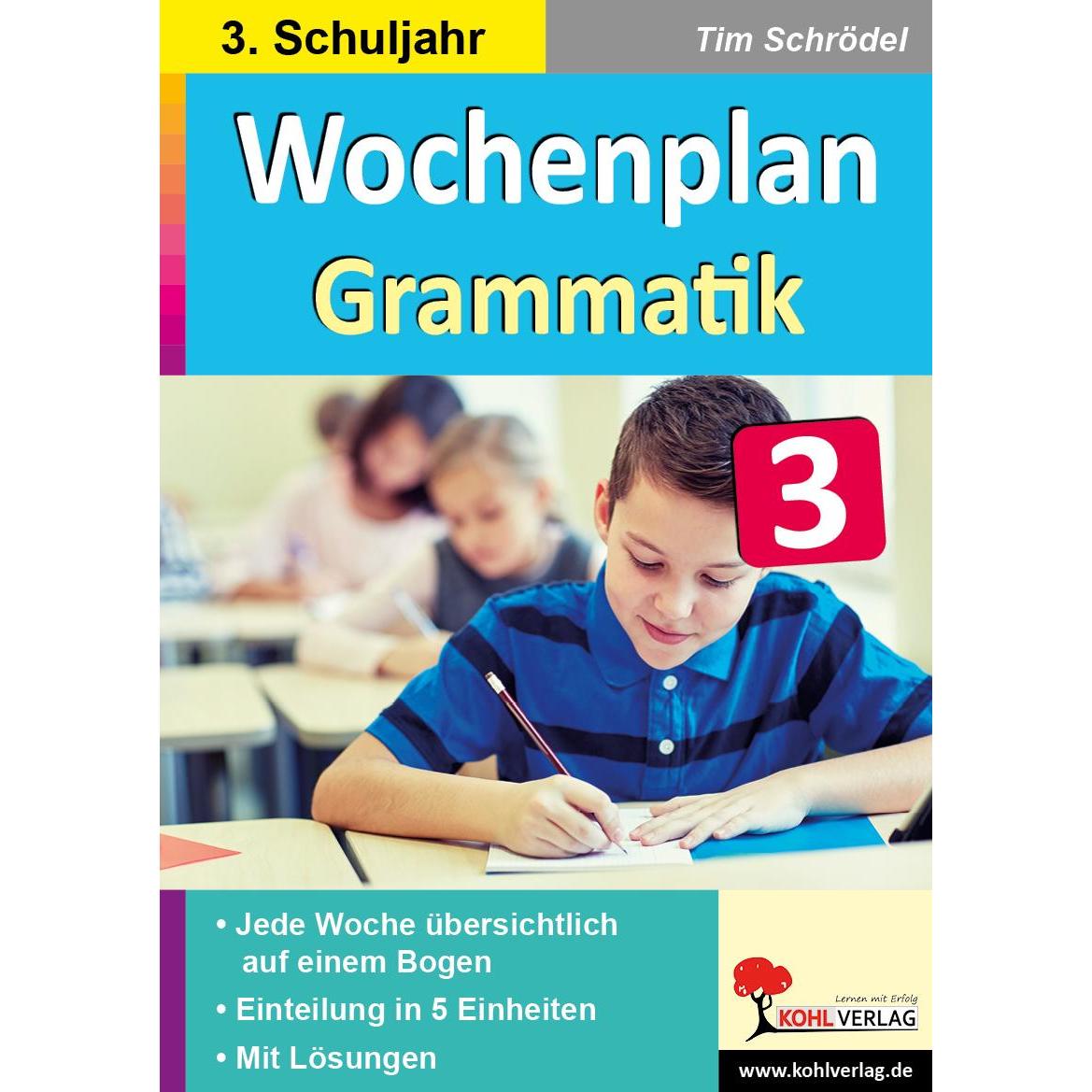 Wochenplan Grammatik / Klasse 3, Schulbücher von Sabrina Hinrichs