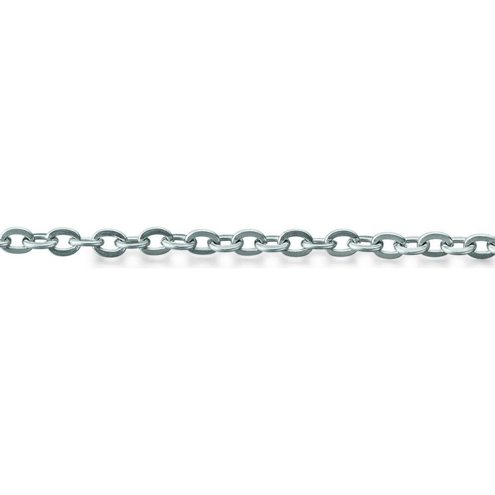 Xen, Halsschmuck, Anker-Kette 2,6 mm mattiert - Länge zur Wahl, (Edelstahl, 38 cm)