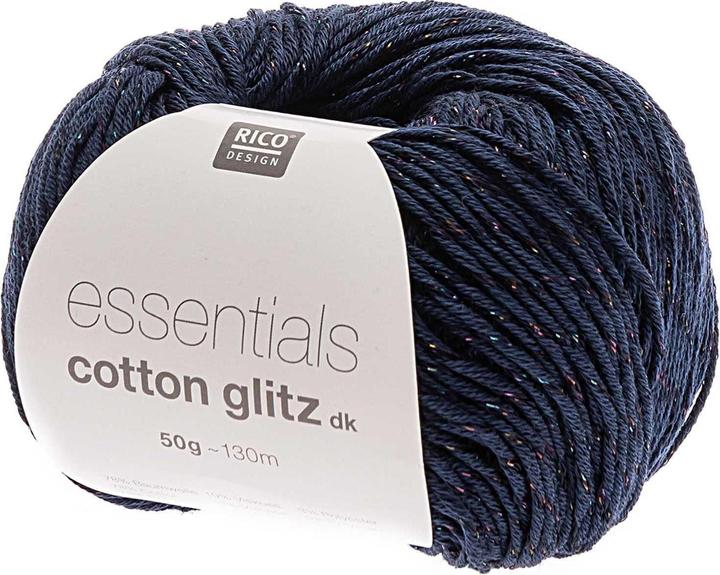 Produktbild Rico Design Wolle Essentials Cotton Glitz DK 50 g Marineblau (130 m)