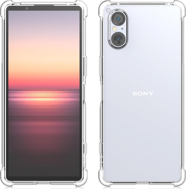 Produktbild Screenguard Sony Xperia 5 V Hülle Crystal Soft Airbag Bumper (Sony Xperia 5 V)