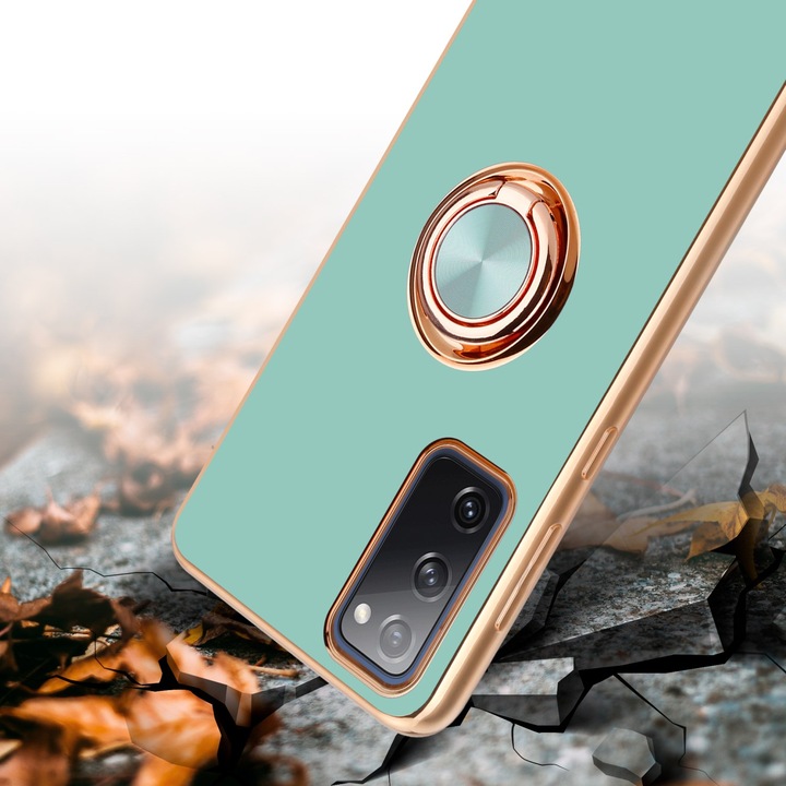 Produktbild Cadorabo Hülle für Samsung Galaxy S20 FE im TPU mit Kameraschutz und Ring LM089 Style (Samsung Galaxy S20 FE)