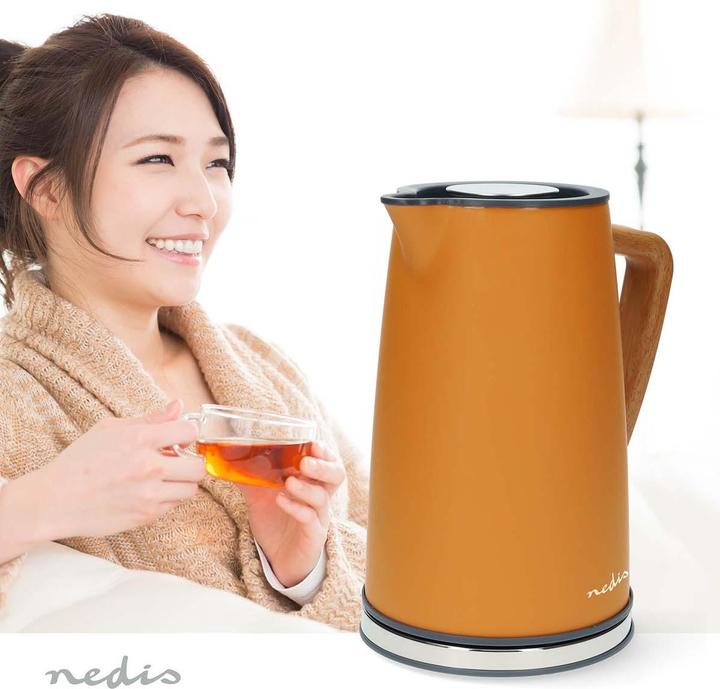 Productafbeelding Nedis Waterkoker | 1,7 l | Soft-Touch | Oranje | 360 graden draaibaar | Verborgen verwarmingselement | St (1.70 l)