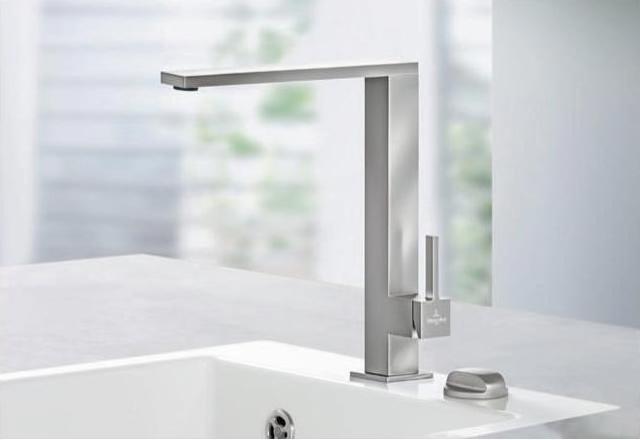 Actual product image Villeroy & Boch V&B EH sink mixer FINERA SQUARE stainless steel