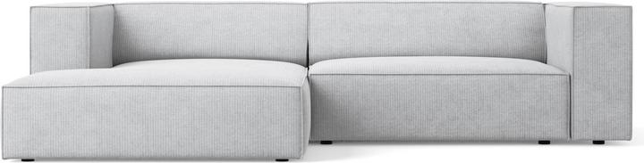 Actual product image Cosmopolitan Design Left Corner Sofa, "Arendal", 3 Seats, Light Grey, 224x166x70 Made in Europe (3-seater, Corner sofa)