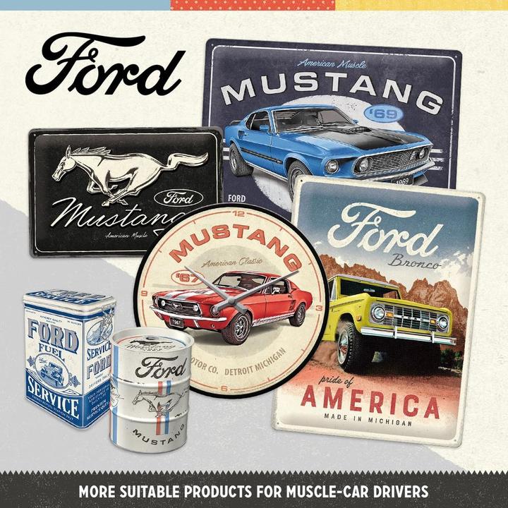 Produktbild Nostalgic-Art Merchandising Magnet-Set Ford Mustang 9 Stück, Mehrfarbig (9x)