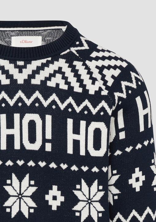 Actual product image s.Oliver Strickpullover Weihnachtspullover aus Baumwolle (L)