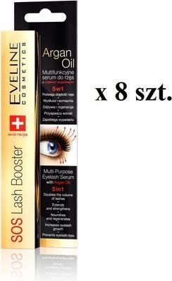 Actual product image Eveline Set Lash Booster Sauce With Argan Oil 5In1 Eyelash Serum 8X10Ml (10 ml)