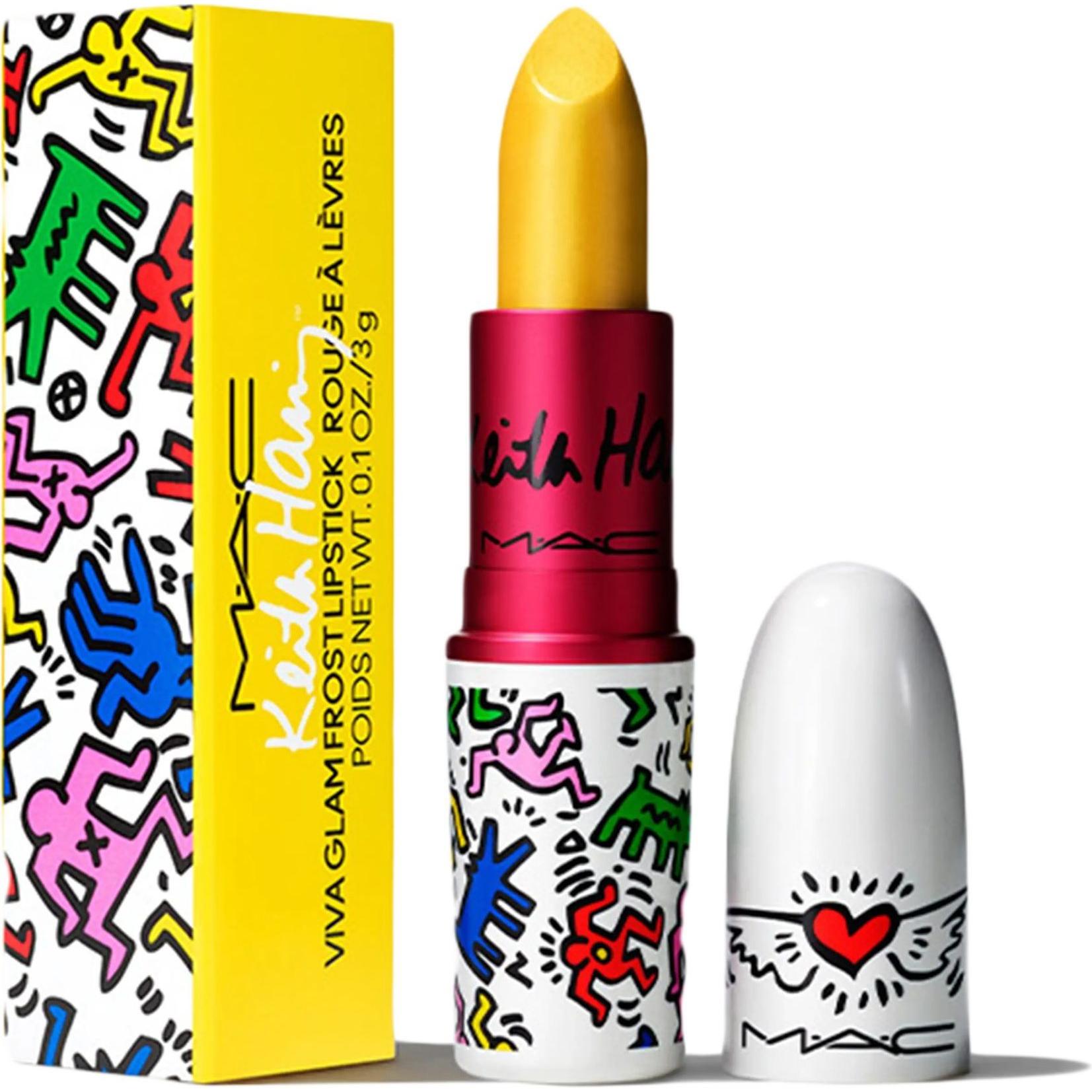 MAC Cosmetics, Lippenstift + Lipgloss, Viva Glam X Keith Haring (St. Marks Yellow)