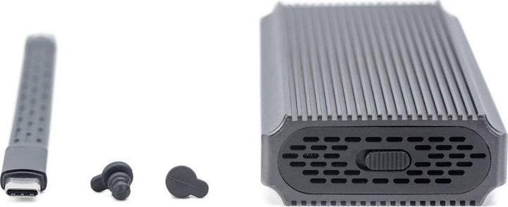 Produktbild Digitus USB M.2 Festplattengehäuse, SDD, extern, NVMe, 40Gbps, USB 4.0, Aluminium, toolfree (M.2)