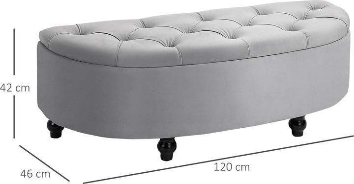 Actual product image Homcom Bench with storage space (120 cm)