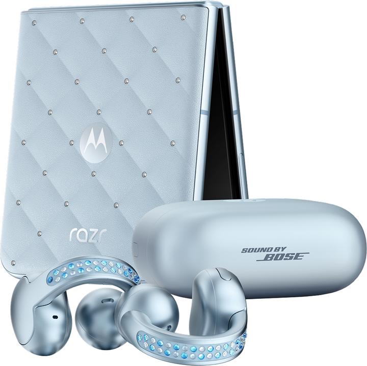 Produktbild Motorola Razr60 Loops Powered By Bose (256 GB, Ice Melt, 6.90", Dual SIM, 5G)