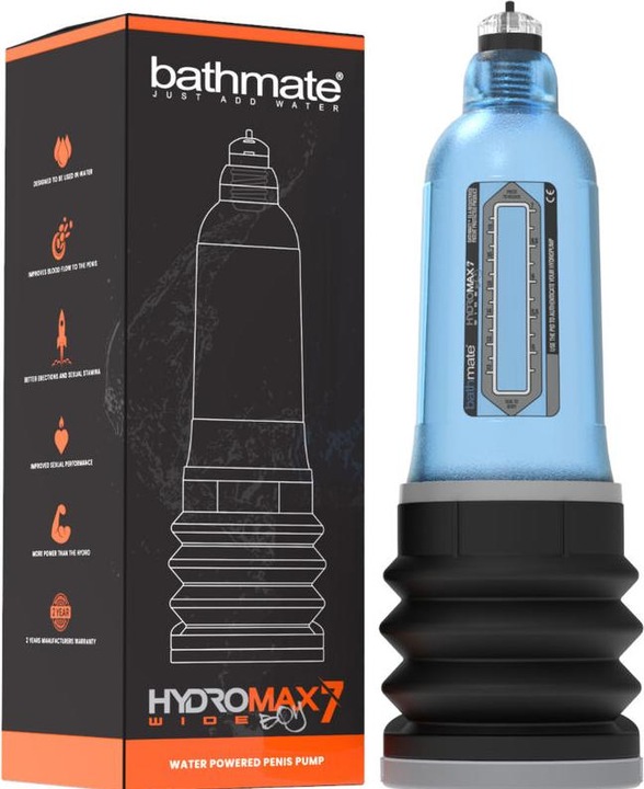 Actual product image Bathmate Hydromax X30 Penis Pump Wide Boy Blue