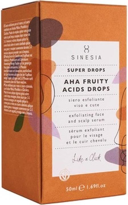 Actual product image Sinesia Super Drops AHA Fruity Acid Drops Exfoliating and Brightening Face and Scalp Serum 1.7oz (170 ml)