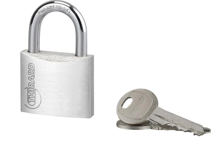 Thirard Cadenas à clé type 1, bagage, aluminium, 40mm, 2 clés -