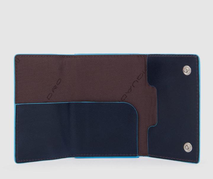 Actual product image Piquadro Blue Square - Compact wallet for banknotes and credit cards