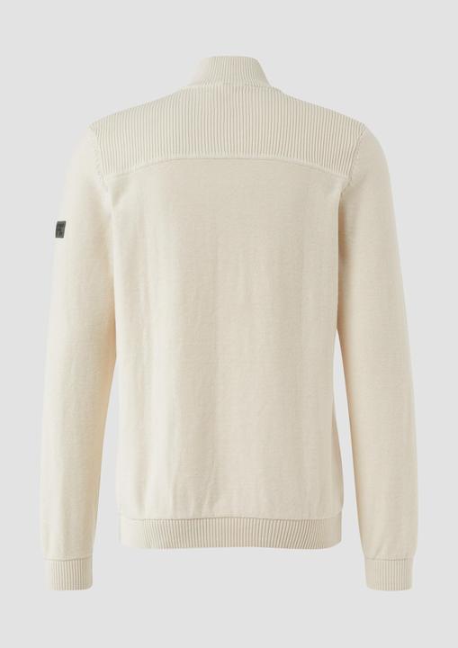 Produktbild s.Oliver Strickjacke Strickjacke im Mustermix mit Troyer-Kragen (S)