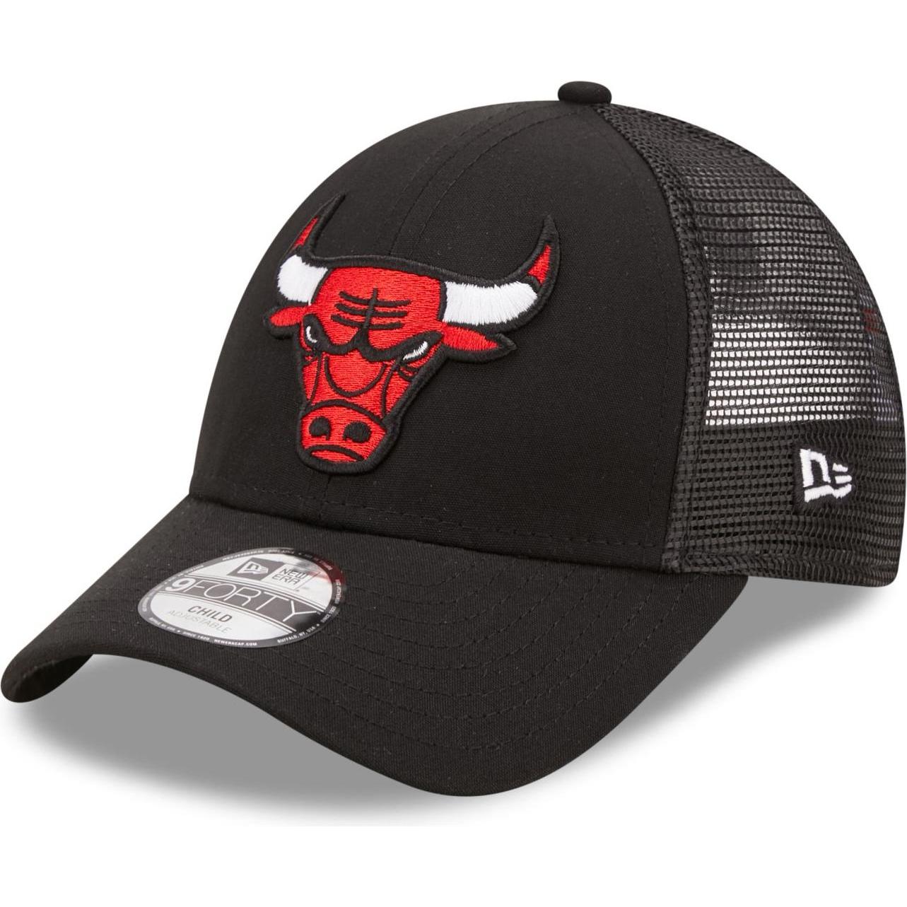 New Era, Jungen, Cap, 9Forty Kinder Trucker Cap - HOME Chicago Bulls Youth, Schwarz, (55, 56, 54 C)