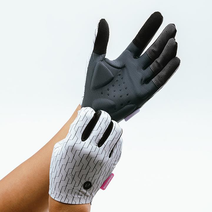 Produktbild Rockbros sports gloves full spring-summer size L - white and black (L)