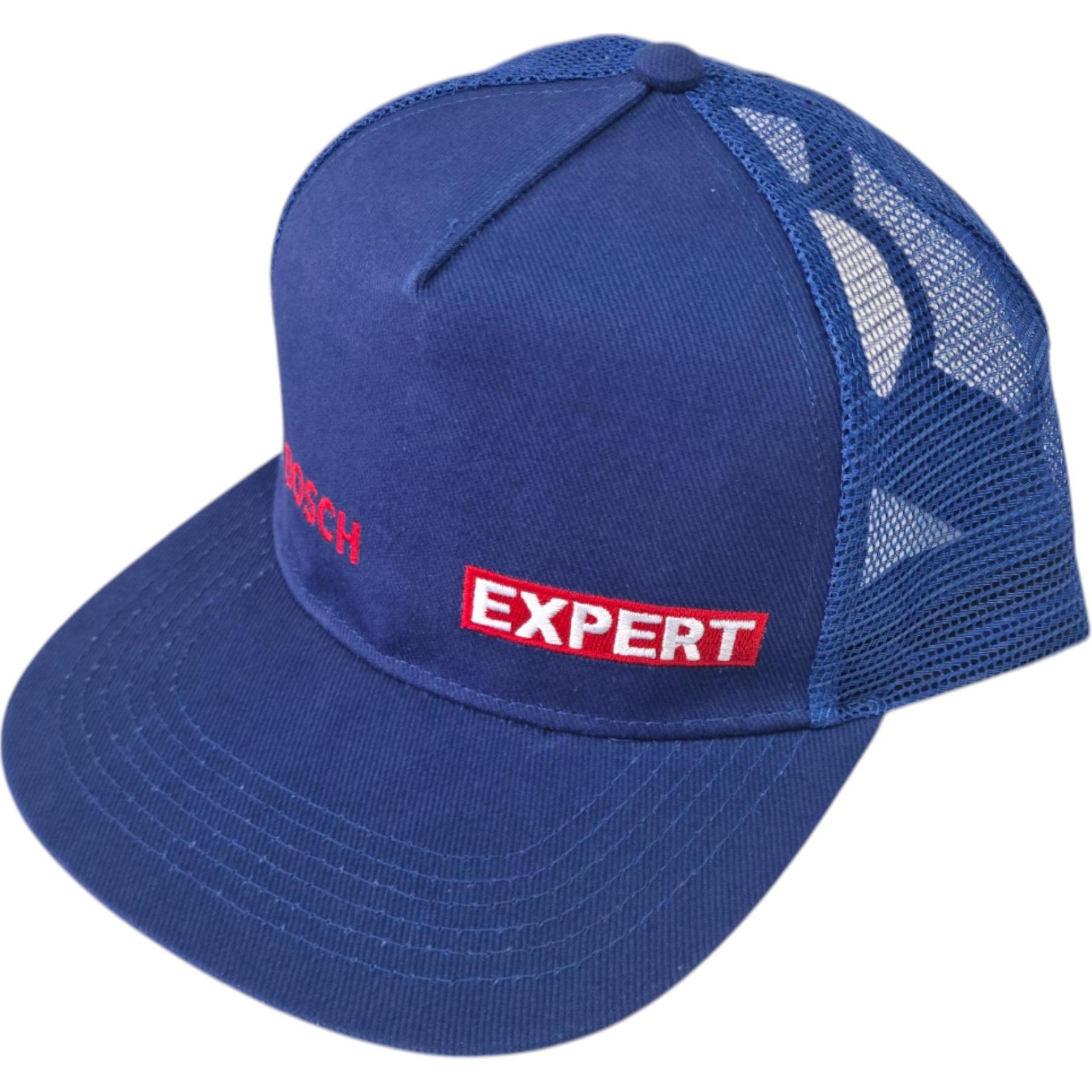 Bosch Professional Zubehör, Cap, Bosch Professional Trucker Cap “EXPERT” Blau Baumwolle / Polyester ( 6035951880 ), Blau