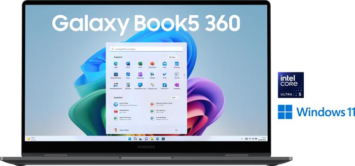 Immagine prodotto Samsung Galaxy Book5 360 (15.60", 512 GB, 32 GB, DE, Intel Core Ultra 5 228V)
