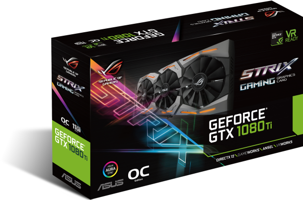 Actual product image ASUS ROG STRIX GeForce GTX 1080 Ti 11G GAMING (11 GB)