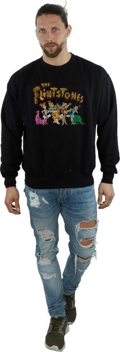 Actual product image The Flintstones Mens Group Distressed Sweatshirt (L)