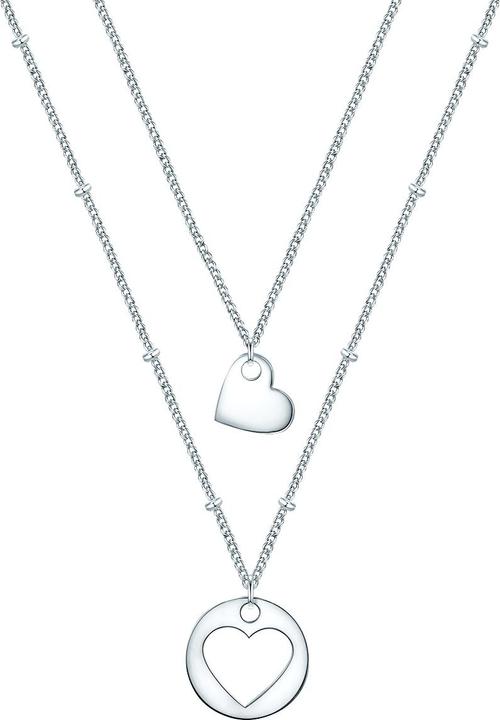 Immagine prodotto Eastside Cuore da donna in acciaio inox argento 40,0/45,0 cm di catena base + 5,0 cm di estensione - 29746 (Acciaio inox 100%)