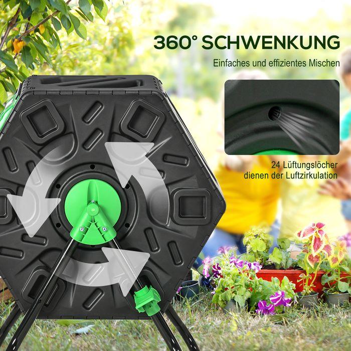 Produktbild Swisshandel24 Schnellkomposter 65 Liter, 60x49x77cm Kunststoff, wetterfest (65 l)