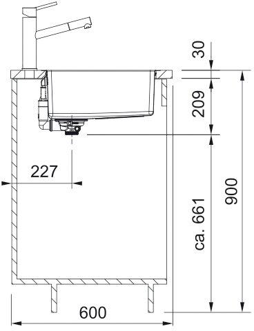 Produktbild Franke Maris MRX 210-45 (Einbauspüle, 49 cm, 44 cm)
