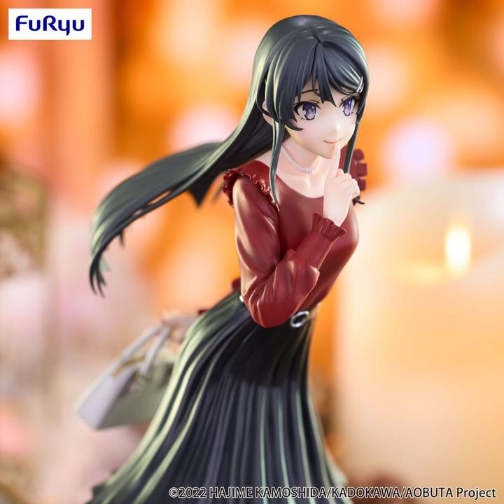 Actual product image Furyu Rascal Does Not Dream of Bunny Girl Senpai Trio-Try-iT PVC Statue Mai Sakurajima Winter Outfit Ver.