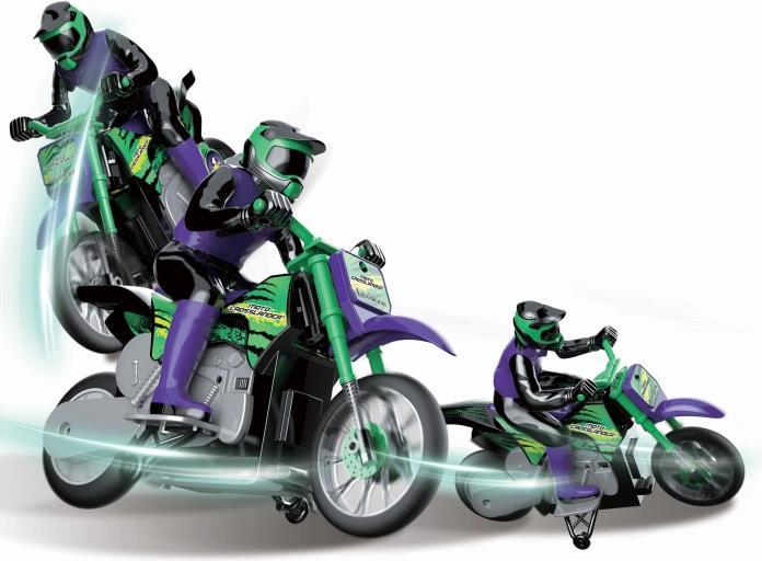 Image du produit Lexibook CROSSLANDER Moto télécommandée, 2.4Ghz, pour des cascades extrêmes, avec effets de lumière