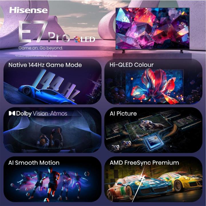 Produktbild Hisense TV 65E7S PRO 65" QLED 4K (65", QLED, 4K)