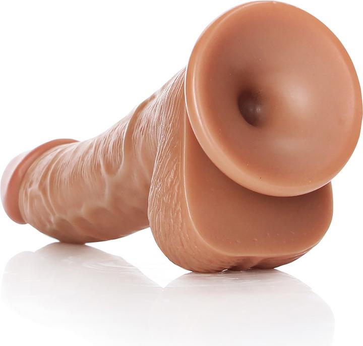 Produktbild RealRock Curved Realistic Dildo with Balls and Suction Cup - 6"/ 15,5 cm