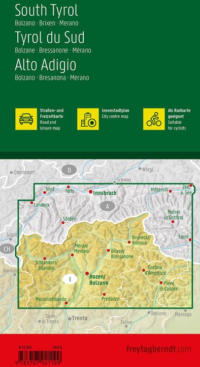 Produktbild Freytag & Berndt Auto + Freizeitkarte Südtirol, Bozen / Southern Tyrol, Bolzano