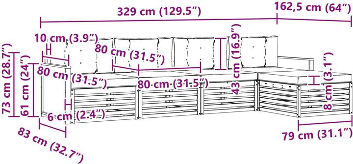 Produktbild vidaXL Outdoor-Sofa