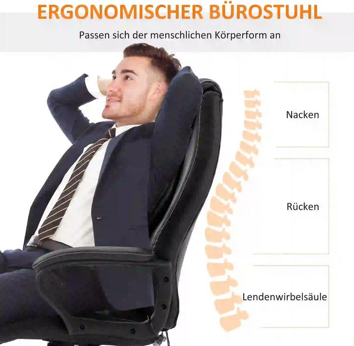Image du produit Homcom Chaise de bureau avec massage réglable en hauteur