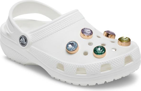 Actual product image Crocs Jibbitz- Gold and Gem (One size)