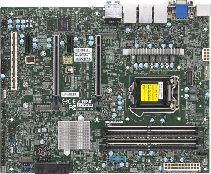 Actual product image Supermicro X12SCA-5F W580 DDR4 LGA 1200ATX (LGA 1200, Intel W580, ATX)