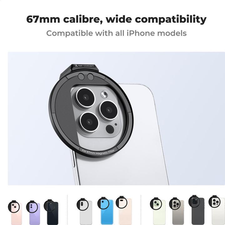 Produktbild K&F Concept 67mm Magnetic Phone Clip, Cleaning Cloth