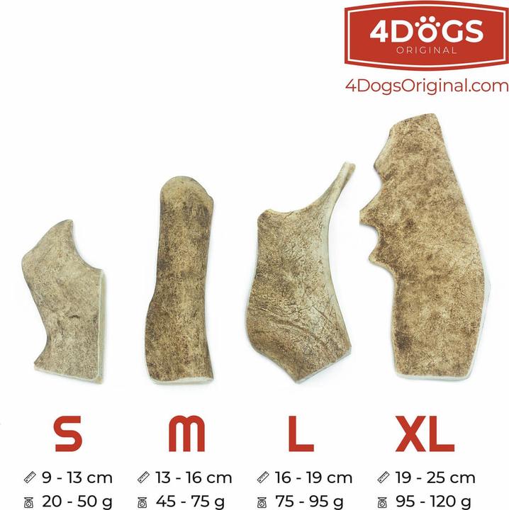 Produktbild 4Dogs Original 4DOGS - Kaugeweih vom Damhirsch (hard) - S