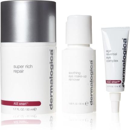 Image du produit Dermalogica Super Rich Repair 1.7oz Soothing Eye Makeup Remover 1oz and Age Reversal Eye Complex 0.17oz (Fluide pour le soin des yeux, 50 ml)