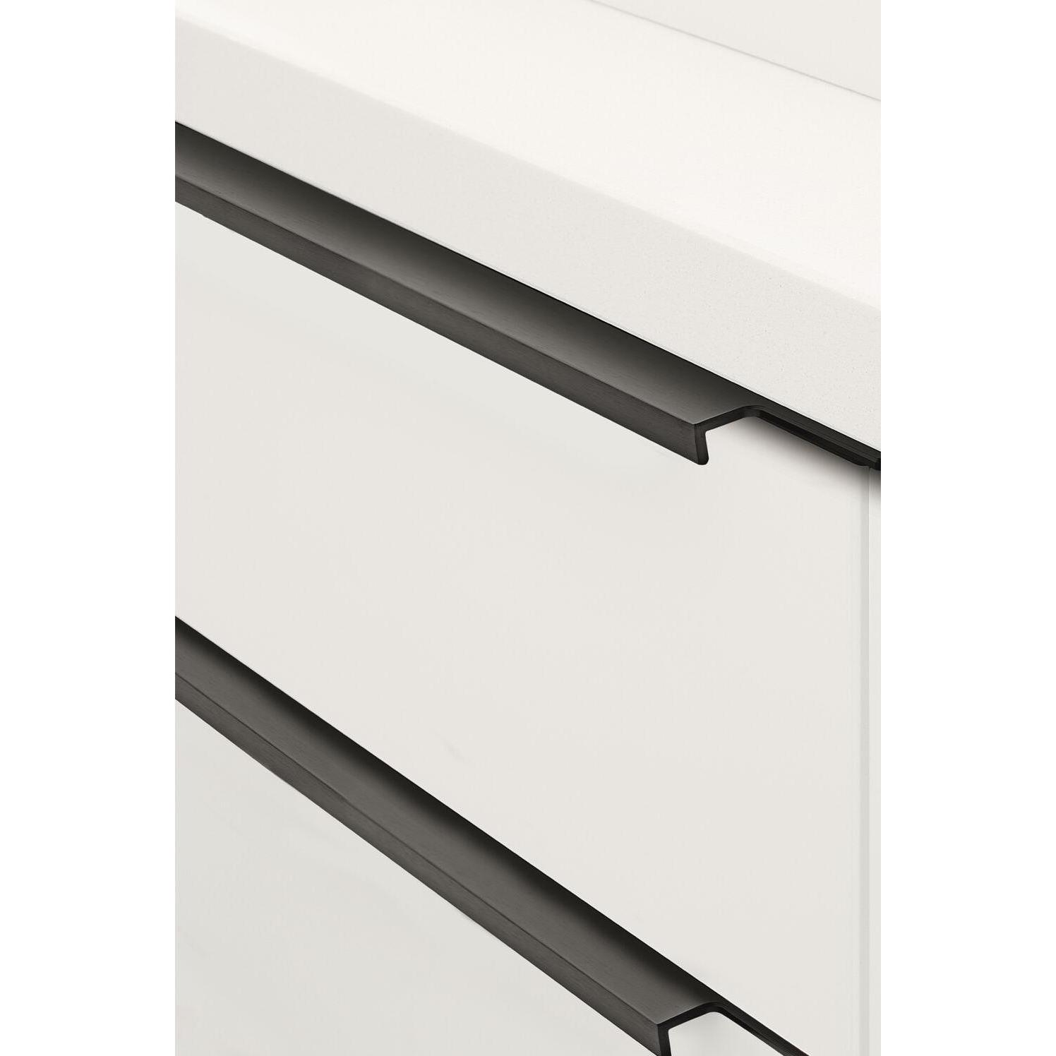 Furnipart, Profilo, Maniglia di rifinitura Möbelgirff lunghezza 395 mm alluminio nero opaco