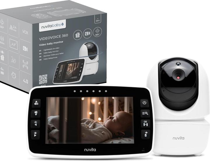 Image du produit Nuvita Moniteur audio-vidéo pour bébé digital 4,3" avec CAMÉRA PANORAMIQUE ET INCLINABLE (Vidéo et audio, 300 m)