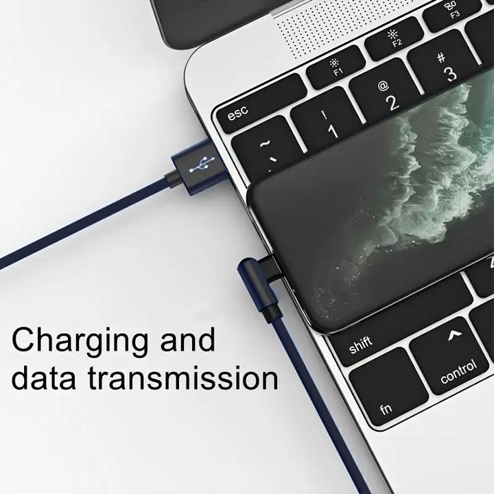 Actual product image Cbx 90 degree angle charging cable USB-C / USB-A, 100cm (1 m)