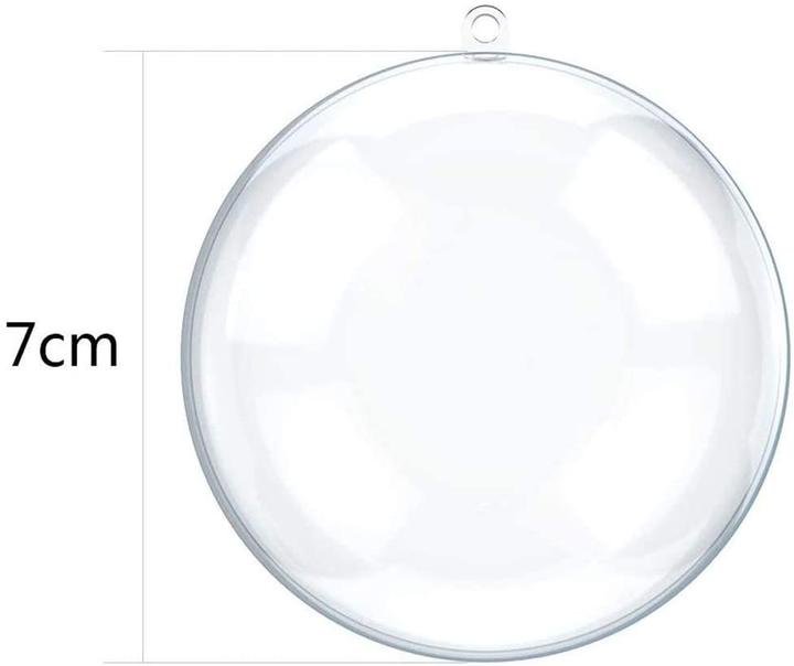 Produktbild I Am Creative Acryl Christbaumkugeln 10er Set Ø7cm DIY Weihnachtskugel Transparent (10 -teilig)