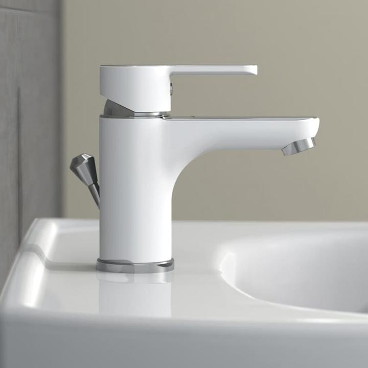 Image du produit Eisl Robinet salle de bain DIZIANI Robinet de lavabo blanc chromé Mitigeur NI075DINWCR
