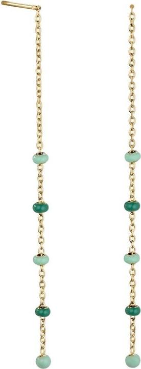 Rosefield Fashion long gold plated earrings Emerald JEETG-J722