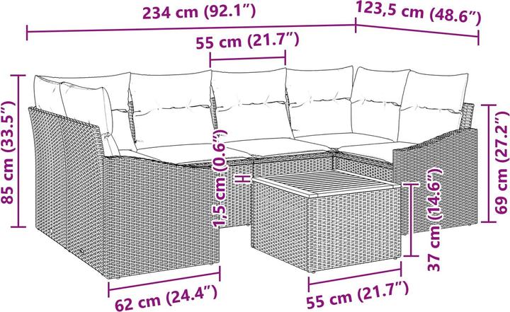Produktbild vidaXL Outdoor-Sofa